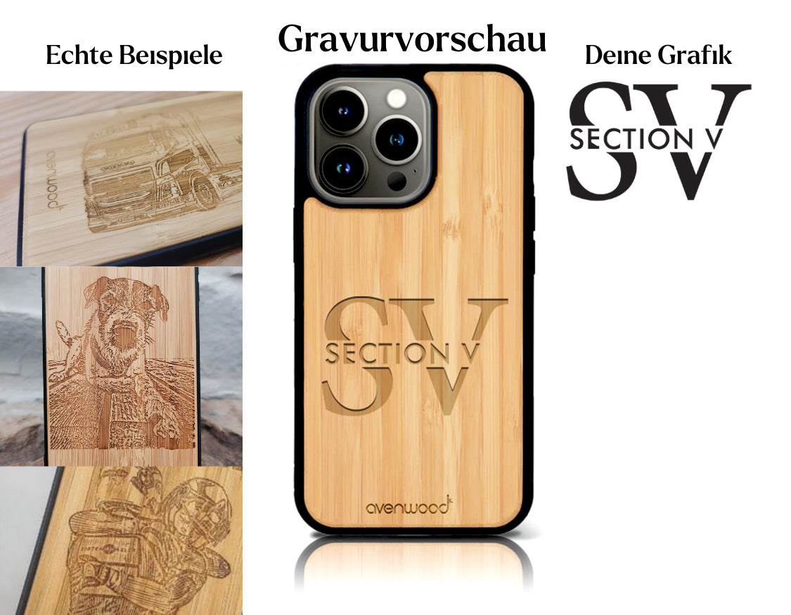 INDIVIDUELL iPhone 13 Pro Bambus-Kunststoff